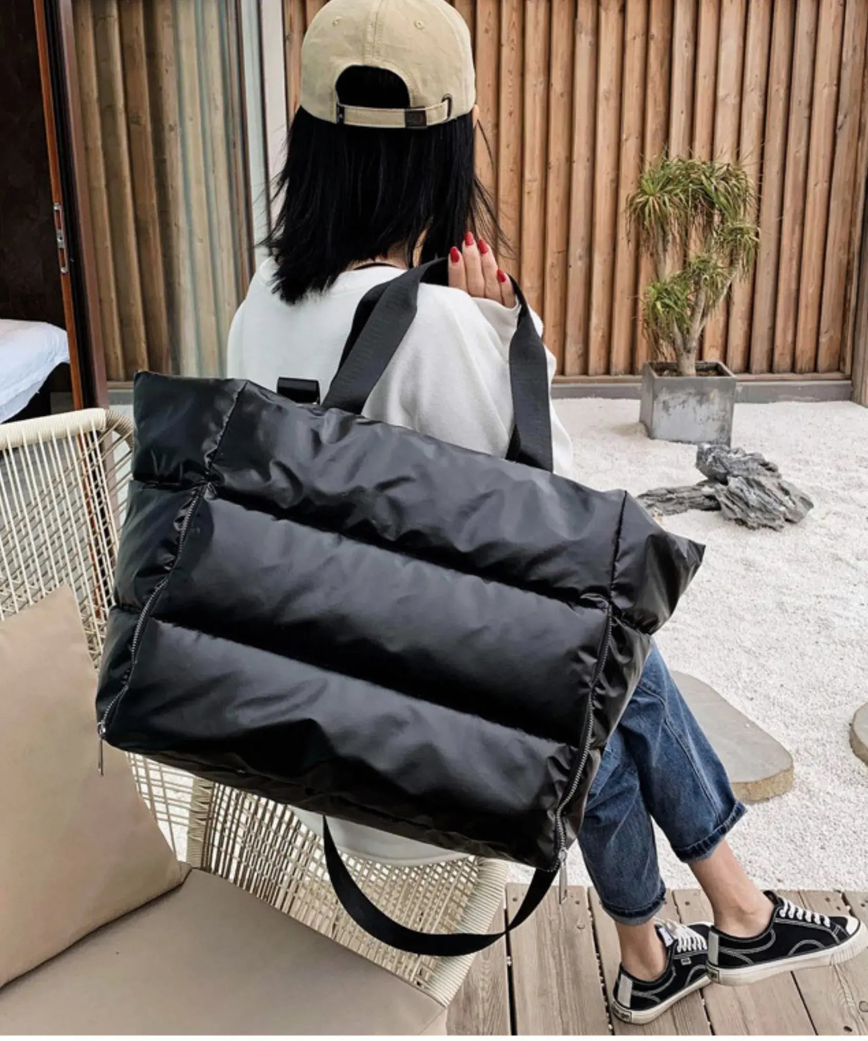 Puffer Duffle Gym Bag